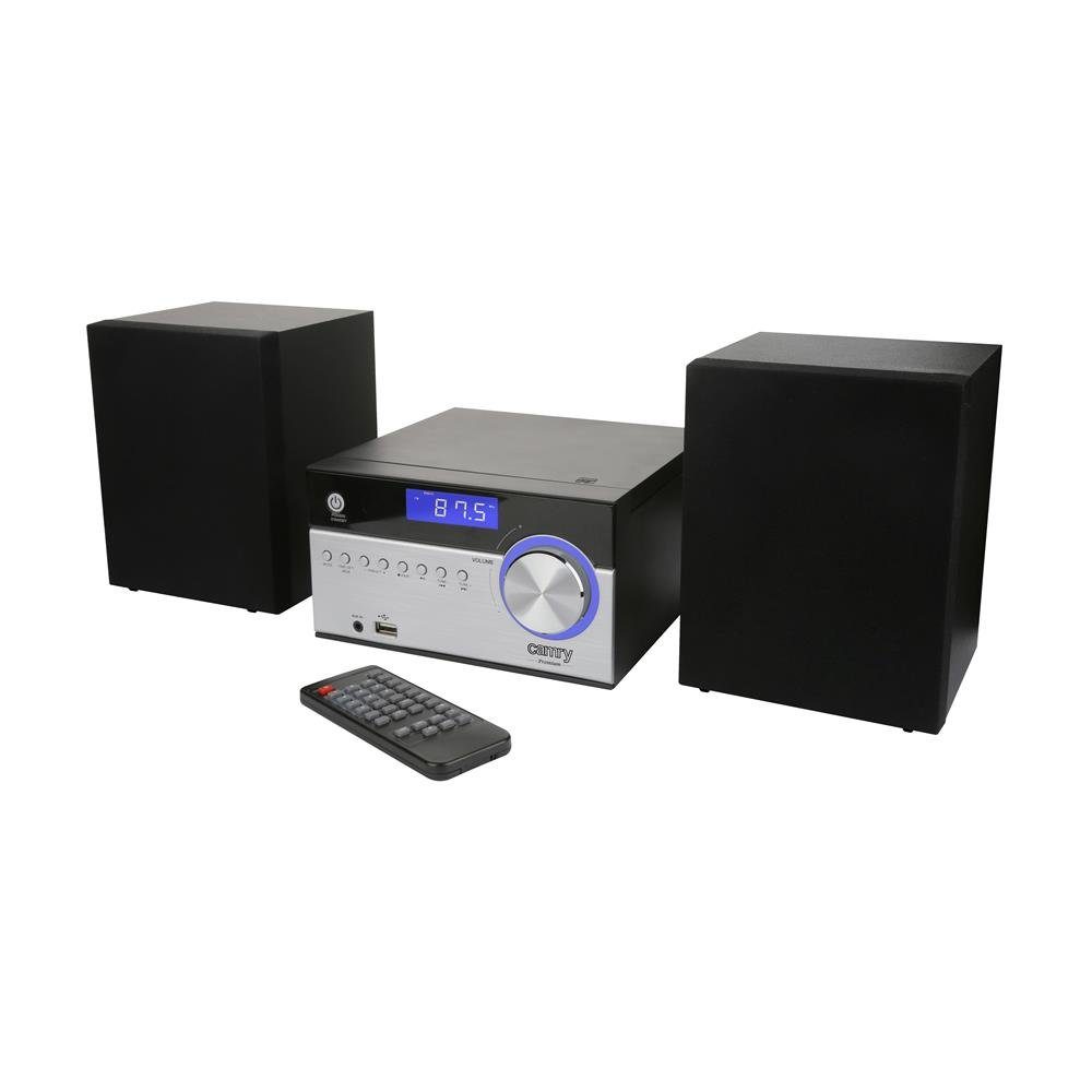 Camry CR 1173 Mini HiFi Anlage mit CD Player, Stereoanlage (USB MP3/WAV, Bluetooth 4.0, FM Radio, X-BASS, Equalizer, Fernbedienung, Kopfhöreranschluss, schwarz)