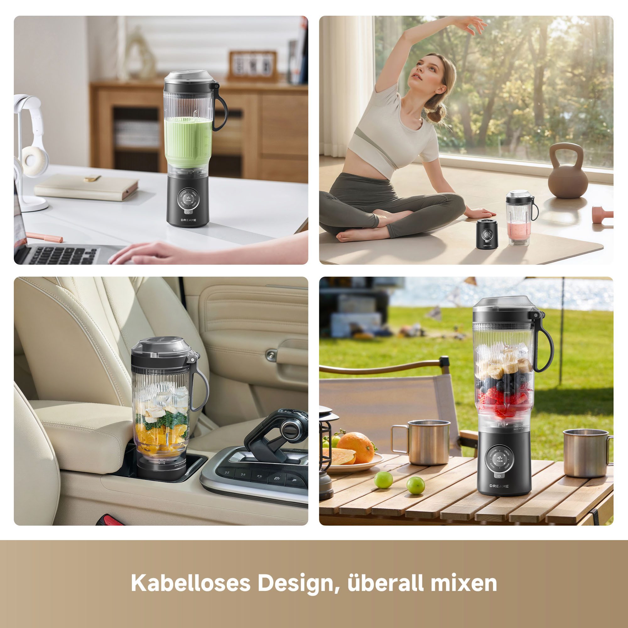 Dreame Akku-Smoothie-Maker PortFresh Portable Blender, 120 W, USB-C, Akku, kompakt, mobil – Bild 4 von 5