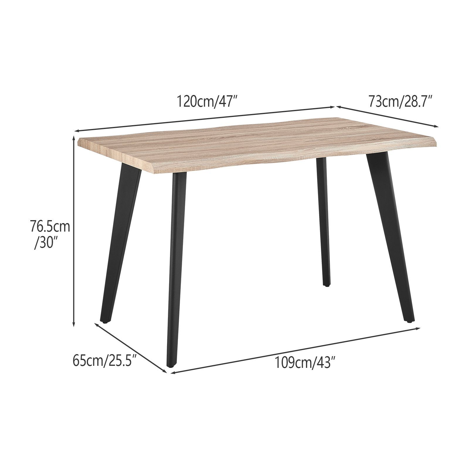 Ofcasa Esstisch 120x73x76.5cm Esszimmertisch (1 Tisch), günstig online kaufen