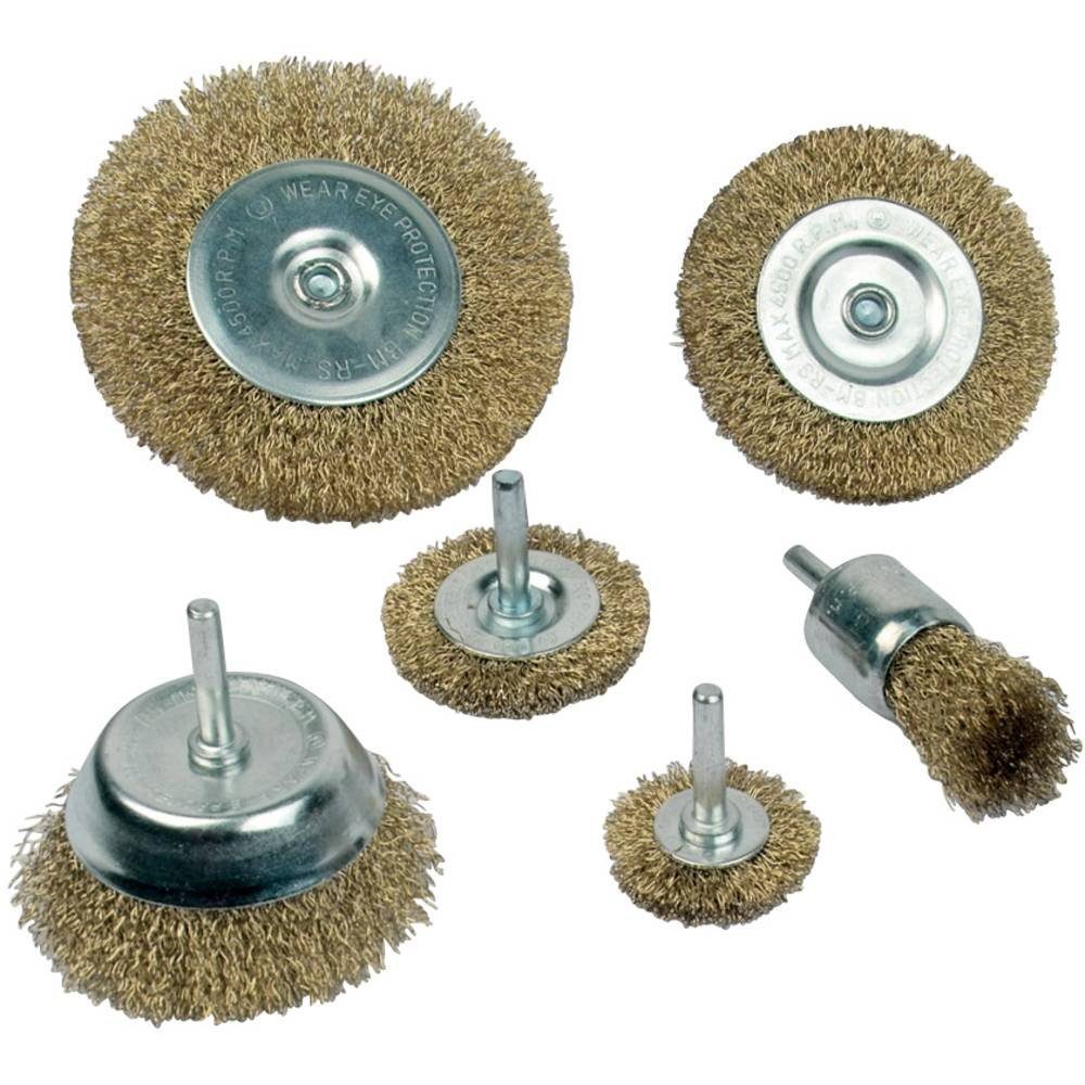 Brüder Mannesmann Werkzeuge Drahtbürste Drahtbürsten-Satz, 6-teilig M43806