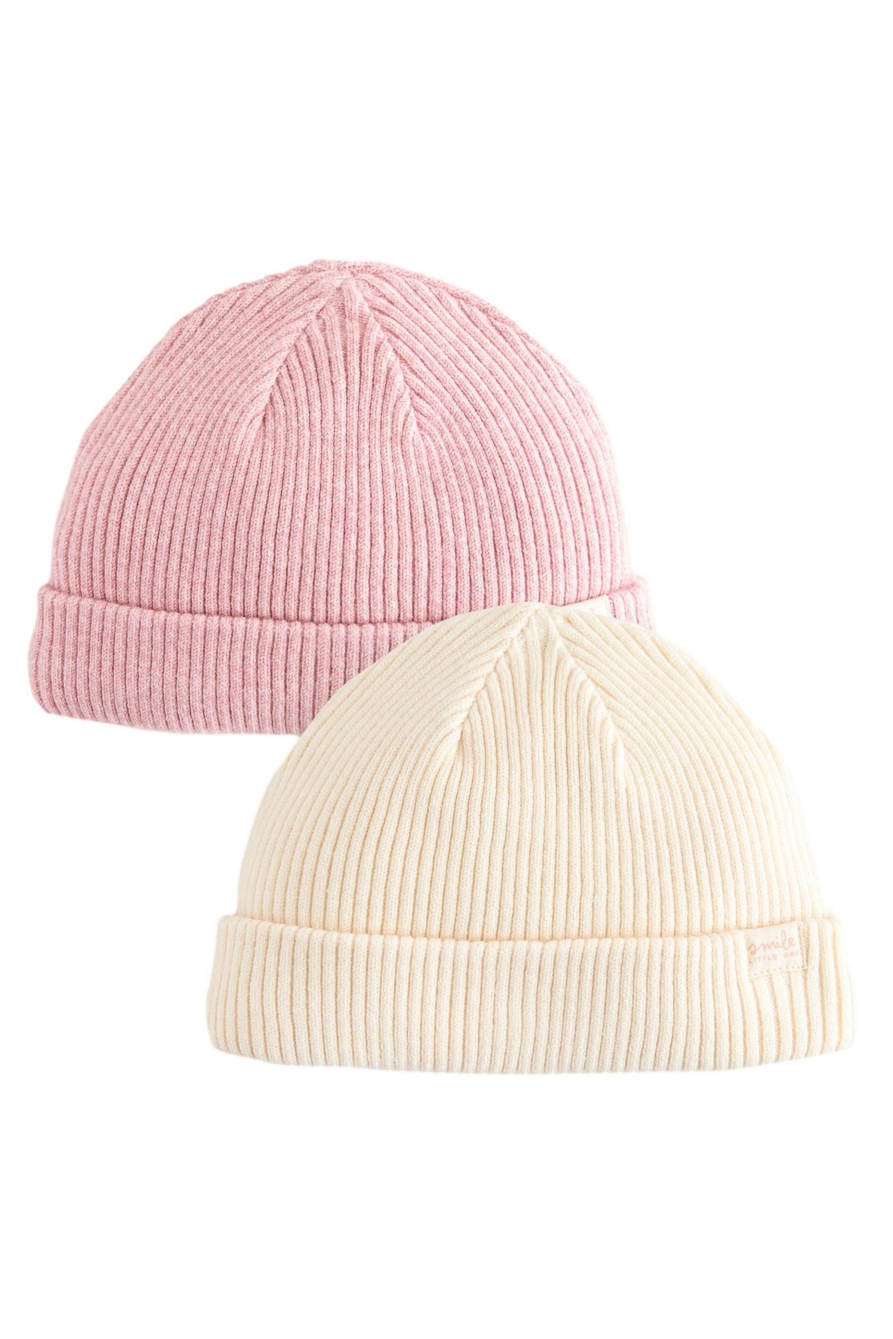 Beanie 2er-Pack Baby Beanie-Strickmützen