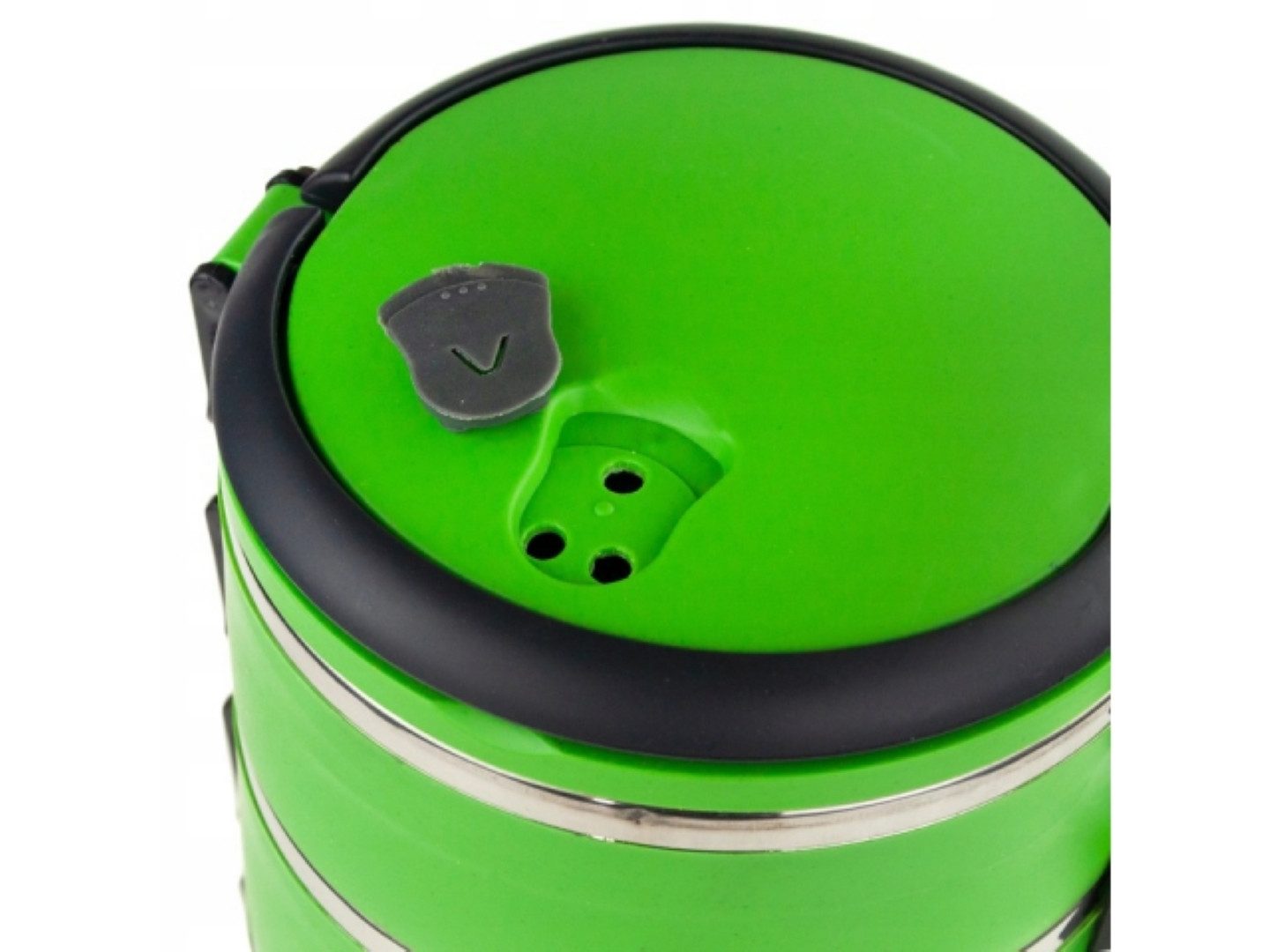 LA CUTE Geschirr-Set Dual-Chamber Lunchbox Container, Edelstahl, BPA-frei, tragbar., 2 Personen, Doppelkammersystem für getrennte Aufbewahrung von Lebensmitteln.