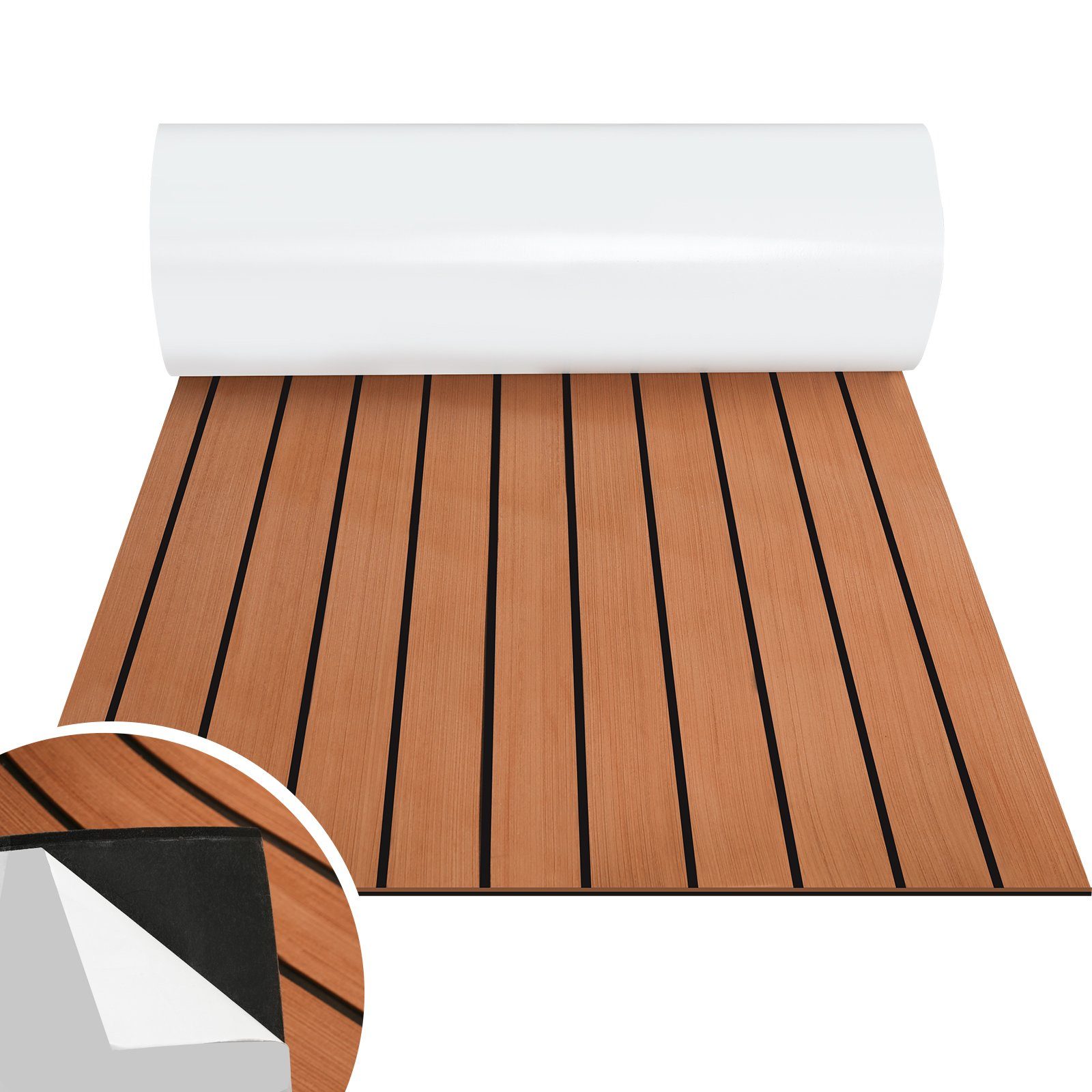 Randaco Bodenmatte Teak EVA Deck Bodenbelag Matte Teppich Bodenmatte Schaum Anti-Rutsch