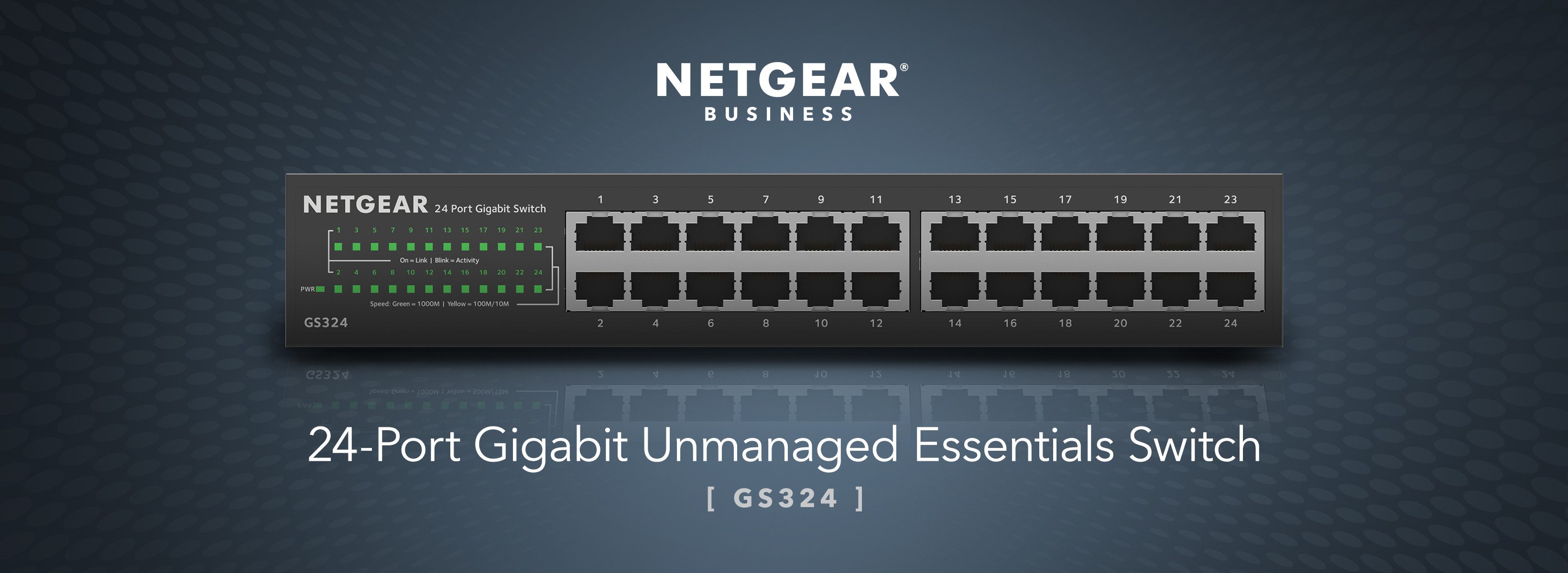 NETGEAR GS324v2 - 24-Port Gigabit Ethernet Netzwerk-Switch - Netzwerk-Switch (Plug-and-Play ohne Konfiguration)