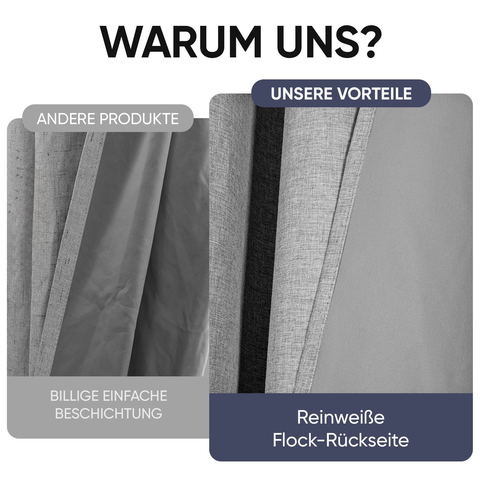 Sekey Vorhang Verdunkelungsvorhang Vorhang Wohnzimmer Vorhänge Blickdicht, Ösen, verdunkelnd, 2-er Set, einfarbig, pflegeleicht – Bild 3 von 5