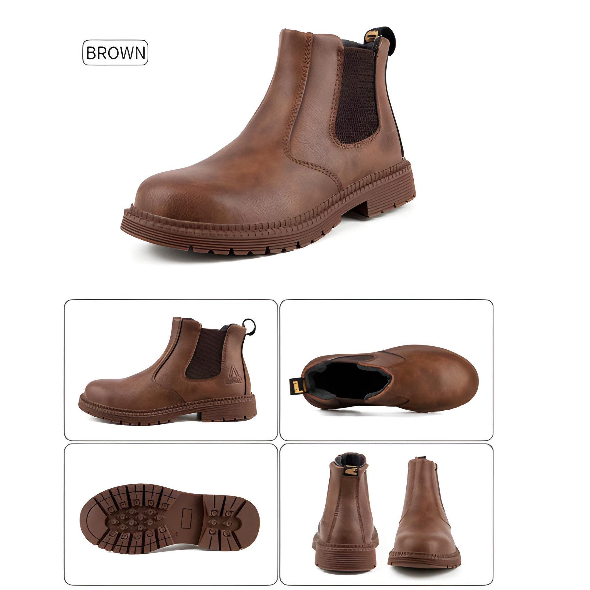 ARMORAX Leichte Sicherheitsschuhe mit Stahlkappe & Durchtrittschutz Sicherheitsstiefel Öl- & wasserabweisend, atmungsaktiv & flexibel
