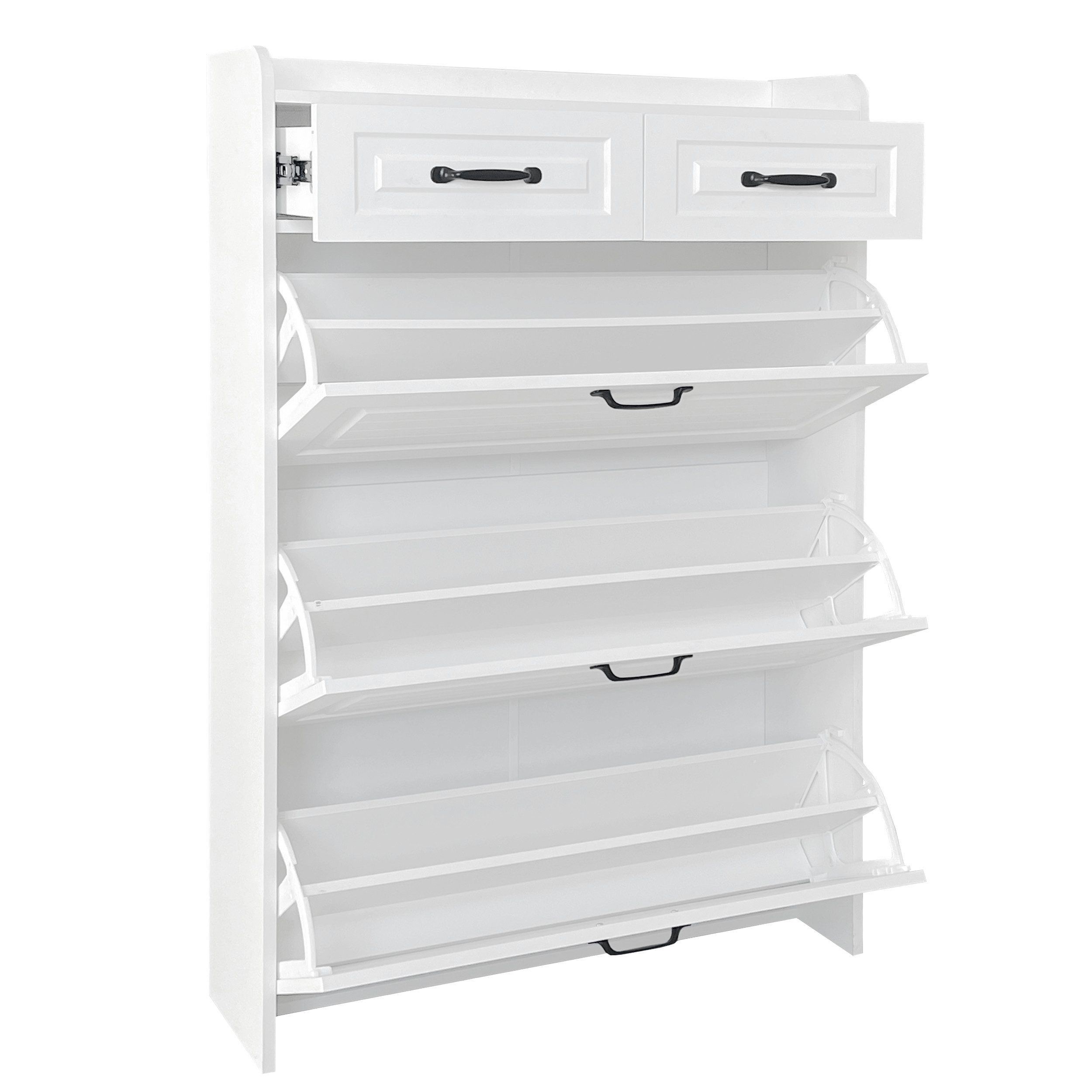 BBWL Schuhschrank Schuhkommode B80×T23,5×H120 cm mit günstig online kaufen