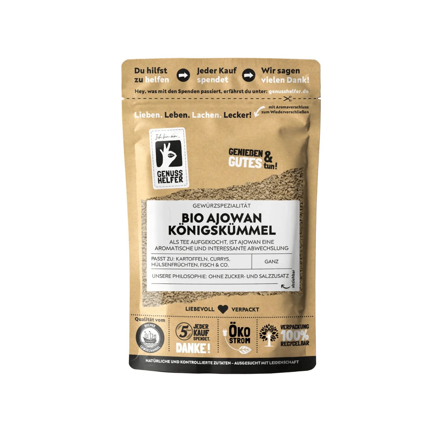 Bremer Gewürzhandel Gewürz Ajowan Königskümmel BIO, ganz, 50 g