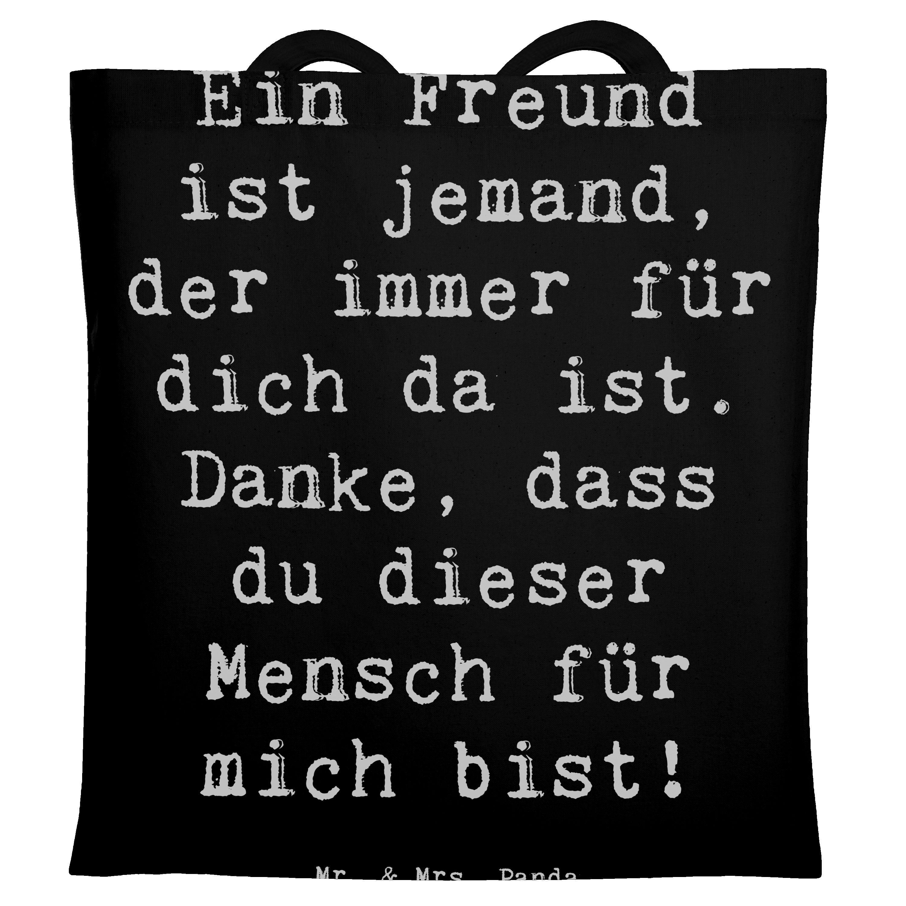 Tragetasche Freund fürs Leben - Schwarz - Geschenk, immer für dich da, Stoffbeute
