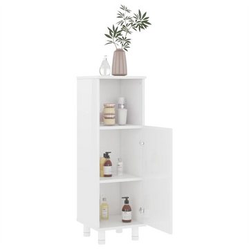 DOTMALL Seitenschrank Badezimmerschrank,Hochglanz-Weiß,30x30x95 cm, Holzwerkstoff