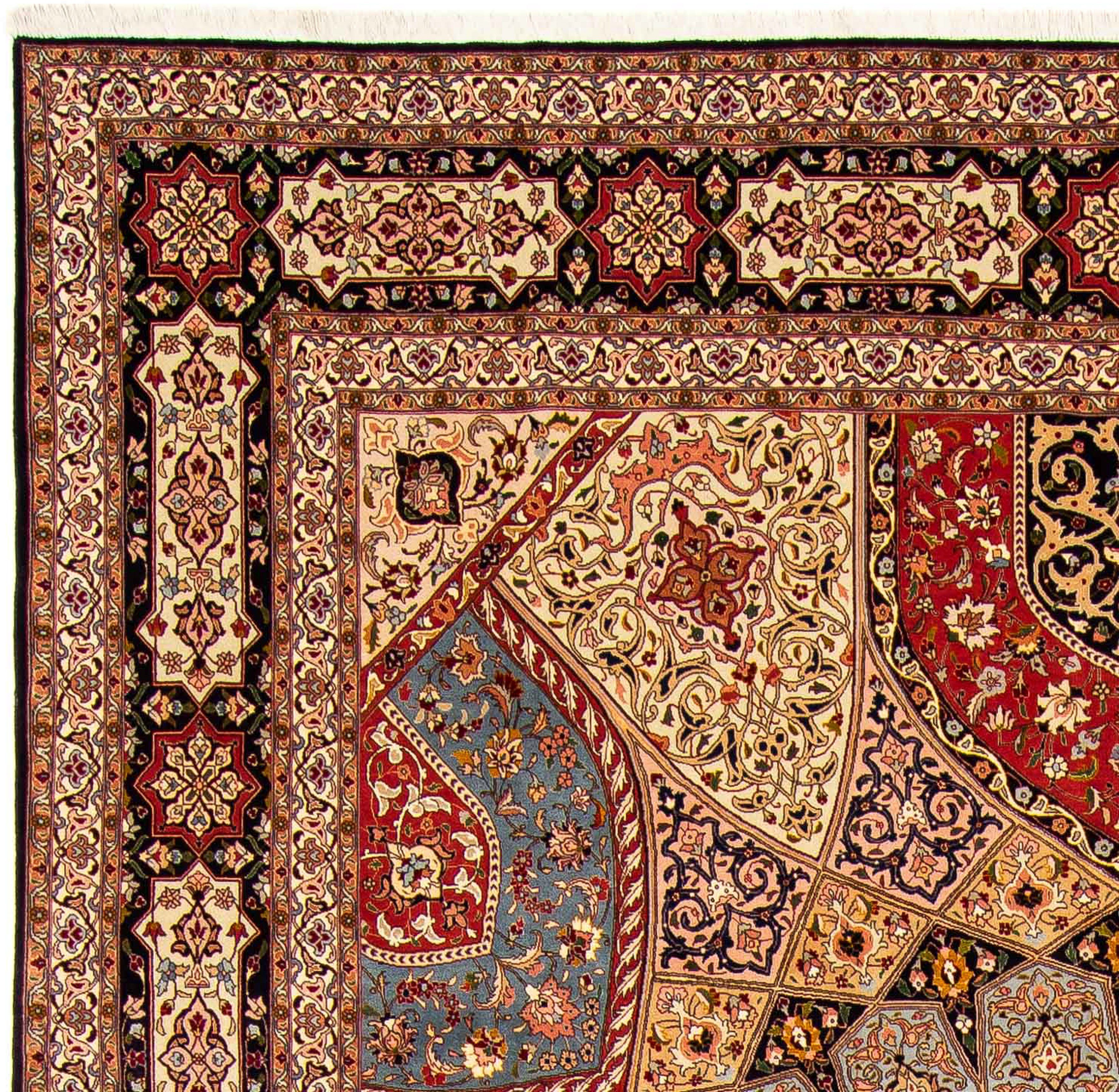 Orientteppich Perser - Täbriz 400 Zertifikat x Einzelstück 7 morgenland, cm mm, 301 Royal - rechteckig, Höhe: Wohnzimmer, mit mehrfarbig, - Handgeknüpft, 