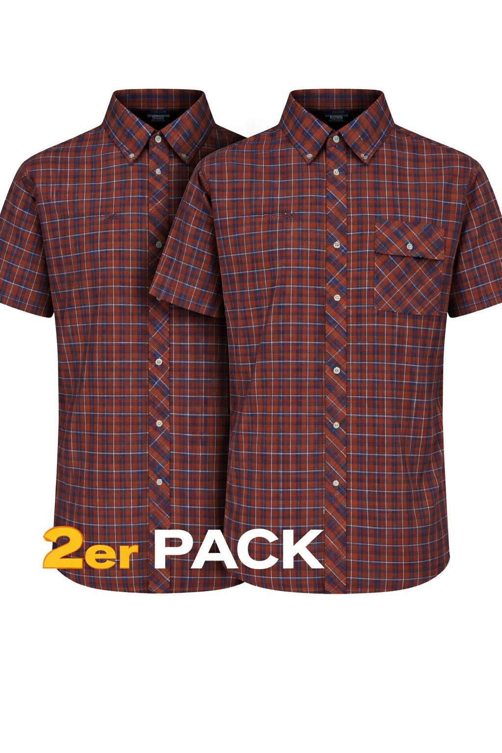 DEPROC Active Outdoorhemd COPPER 2er PACK Trekkinghemden, Freizeithemden, Funktionshemden