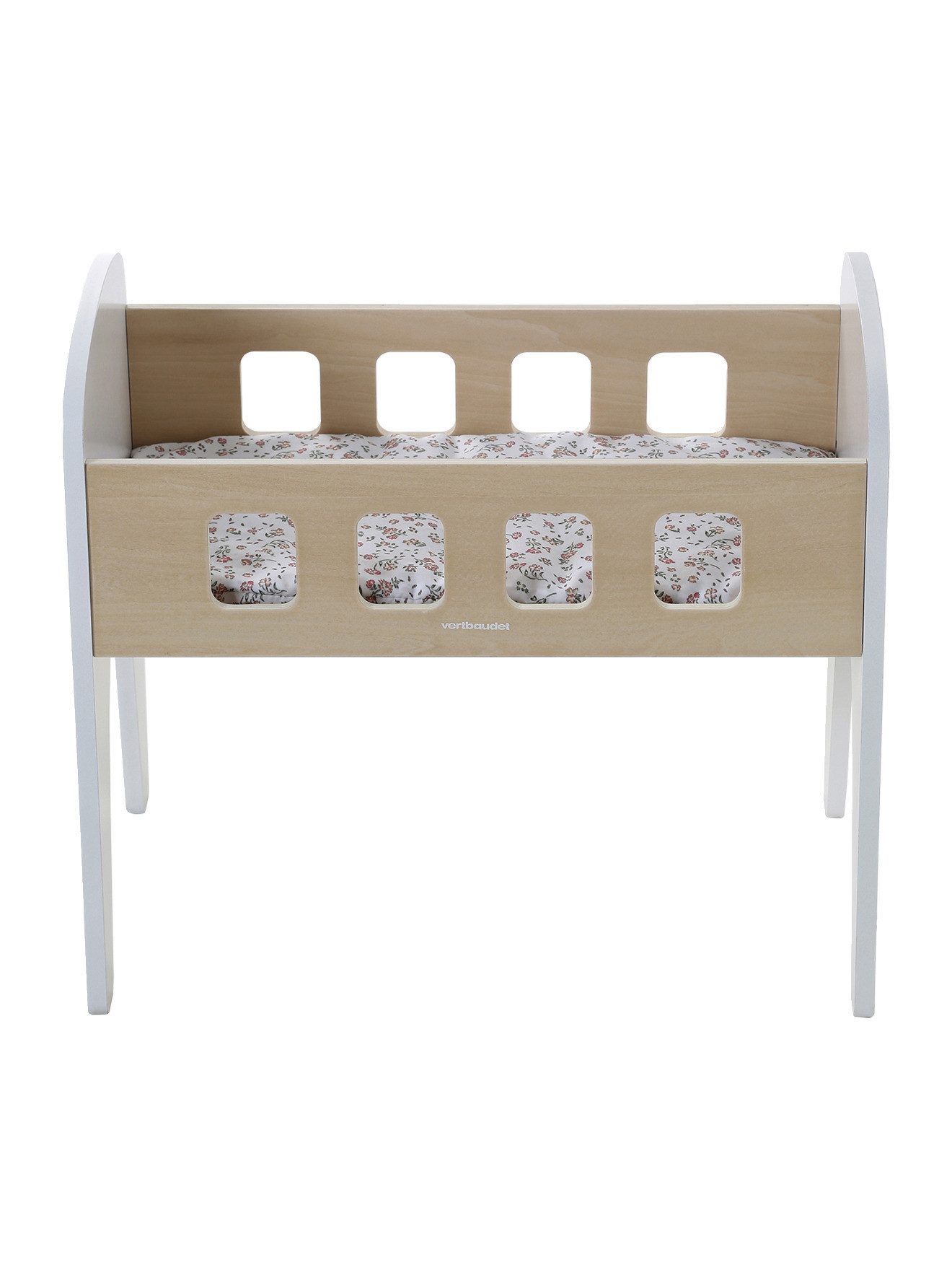 vertbaudet Puppen Accessoires-Set Puppenbett MINI RETRO Holz FSC®, Holz FSC®