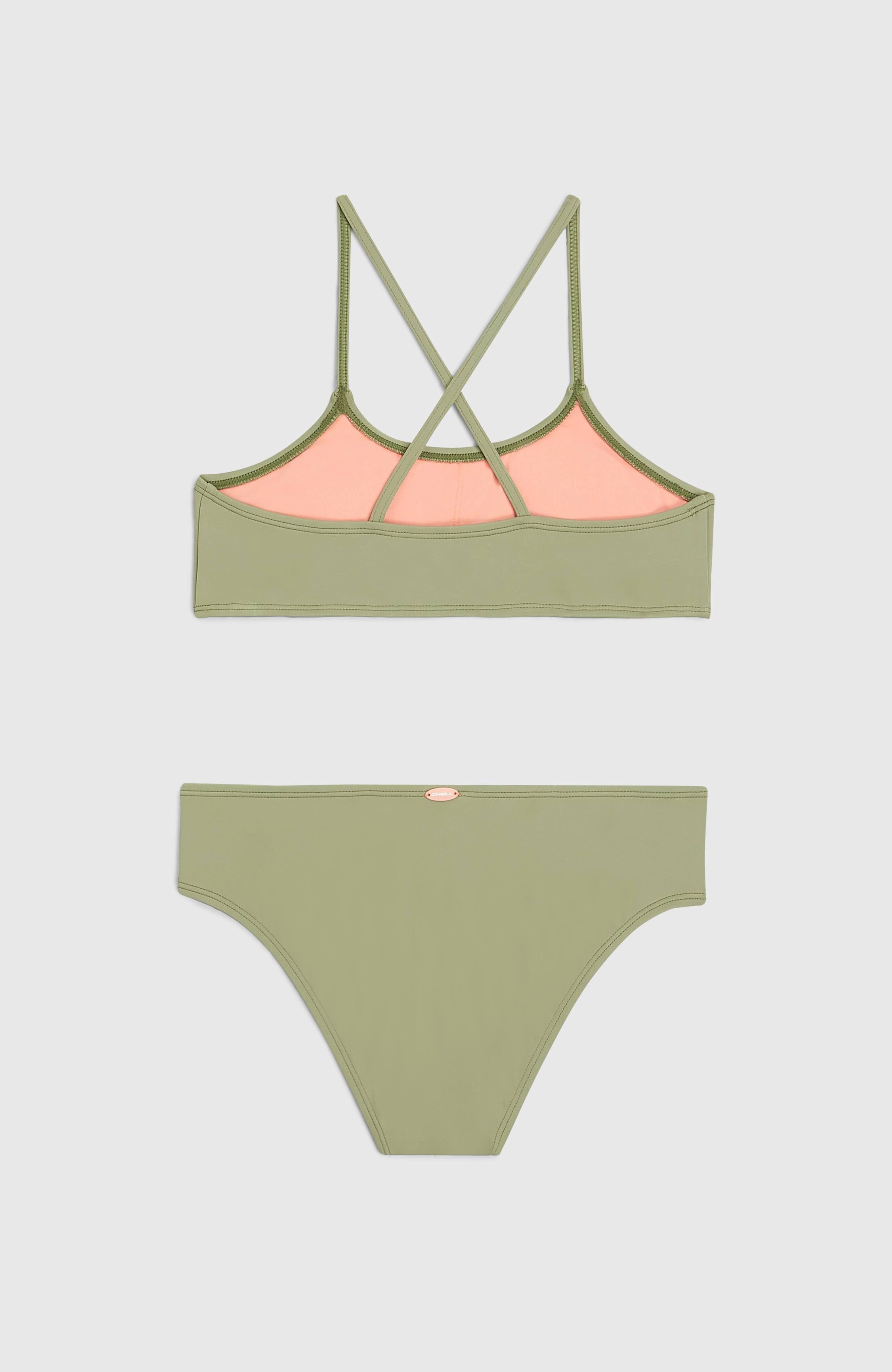 O'Neill Bustier-Bikini ESSENTIALS BRALETTE BIKINI SET mit festen Trägern, gut abdeckendes Höschen