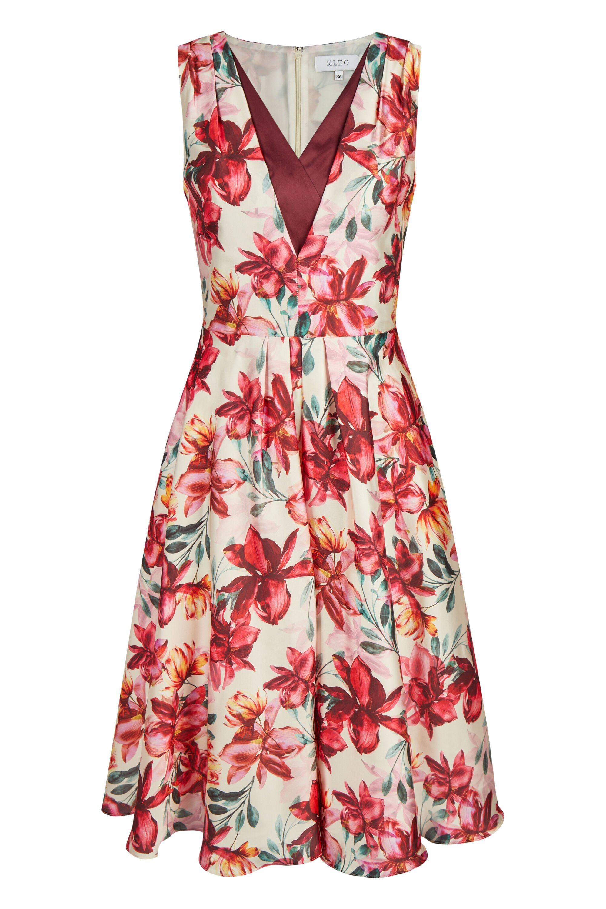 Kleo Abendkleid (1-tlg) mit handgezeichnetem Blumenprint günstig online kaufen
