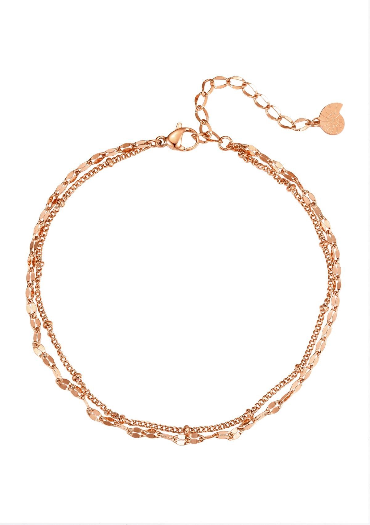 Hey Happiness Fußkette Damen Layer doppelreihig, günstig online kaufen
