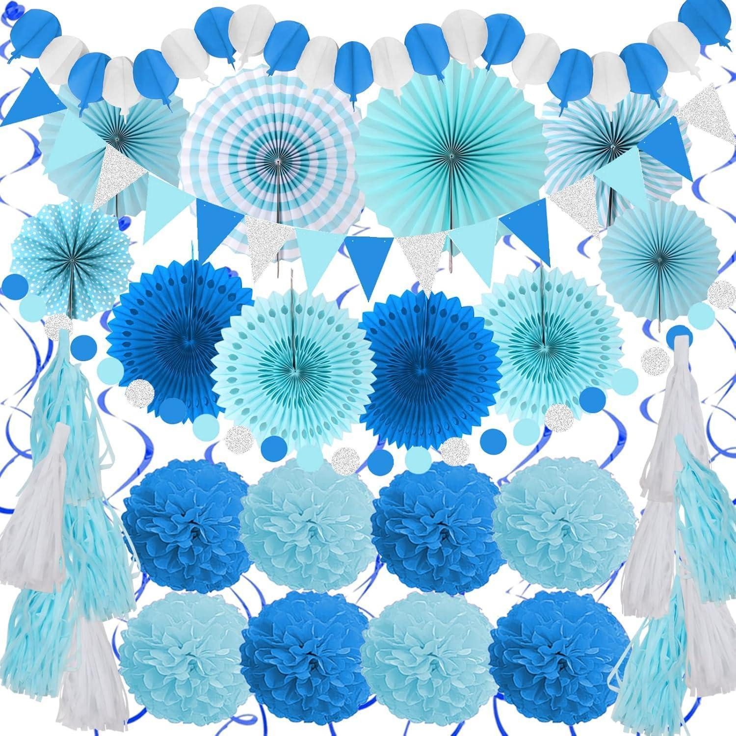 LuxusKollektion Girlande 41-teiliges Blau Party Deko Set für