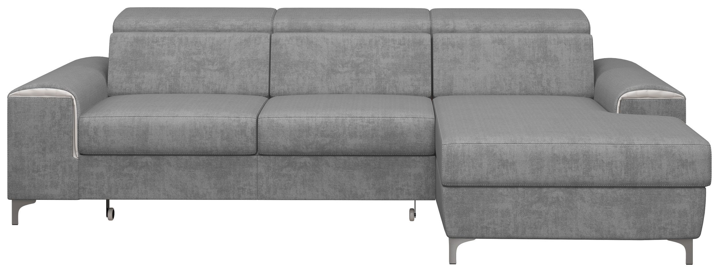 Ecksofa L-Form, Sitzkomfort, Bettfunktion, mit Kopfteilverstellung frei stellbar, Eckcouch, Raum bestellbar, oder rechts und mane inklusive Stylefy Bettkasten links im Lino,