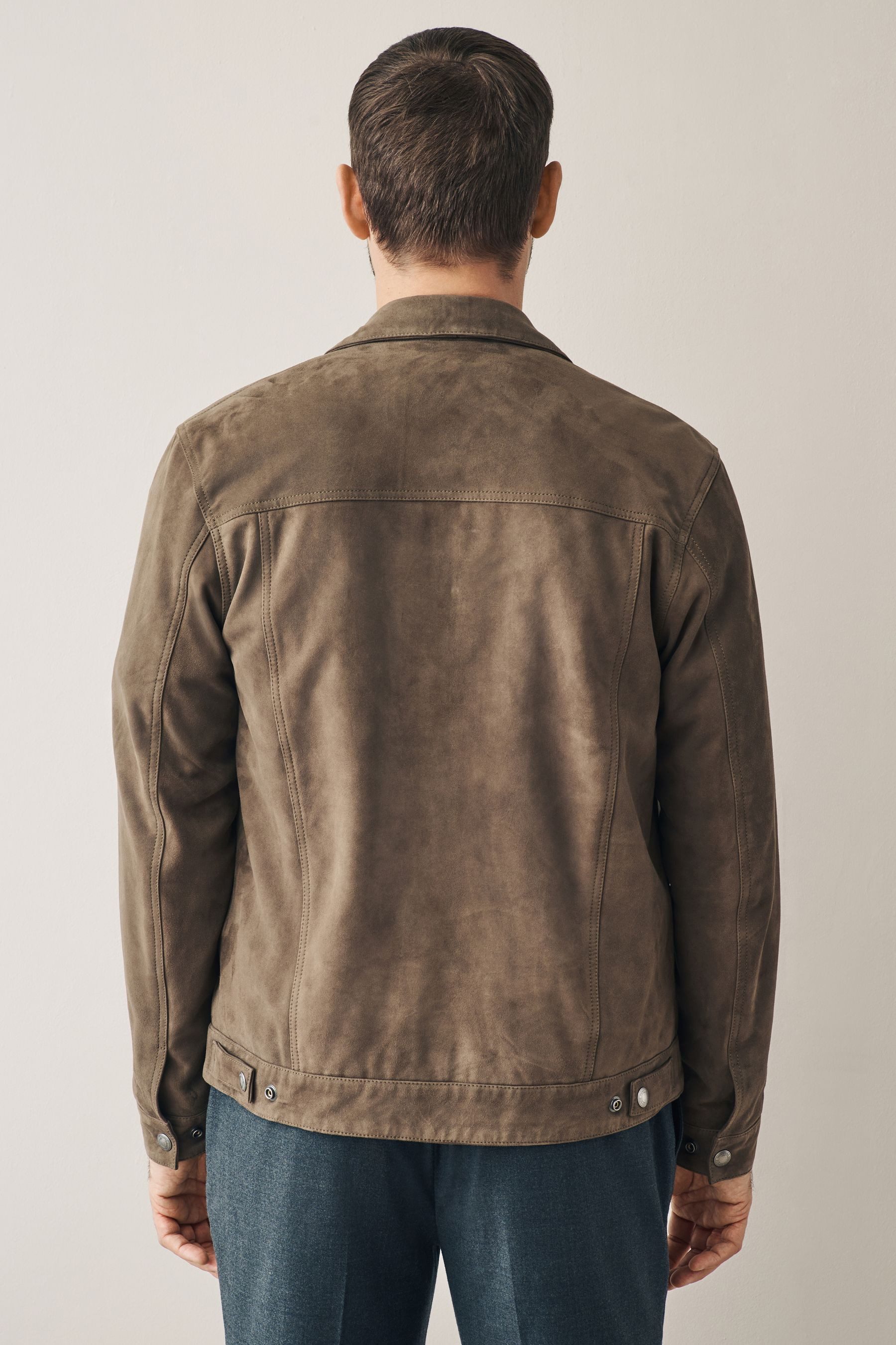 Next Lederjacke Veloursleder-Jacke im Westernstil (1-St) günstig online kaufen