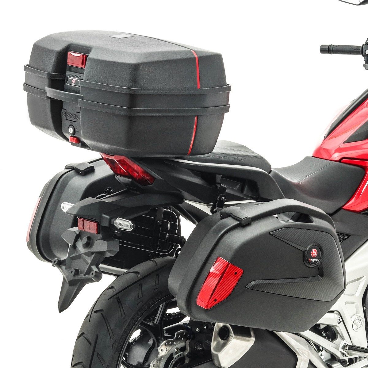 Topcase Set SCB8 Motorrad Koffer + Kofferträger + Topcase