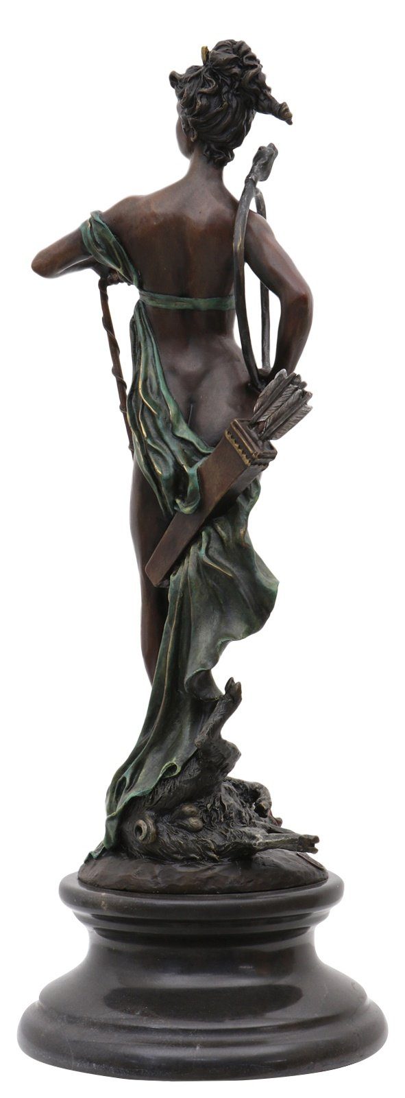 Bronzeskulptur Statue Figur 47,6c Diana Aubaho Skulptur im Victorius Antik-Stil Bronze