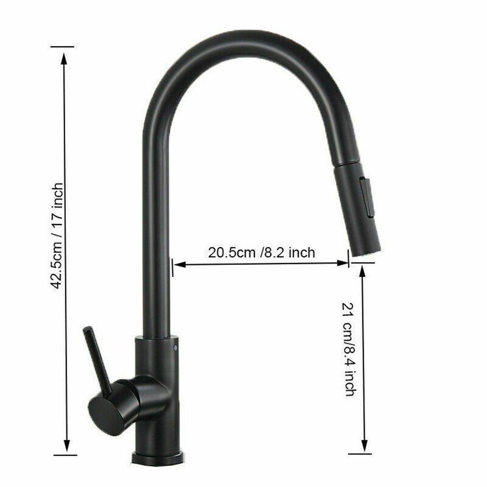 feinlux Spültischarmatur Küchenarmatur Wasserhahn mit 2 Strahlarten