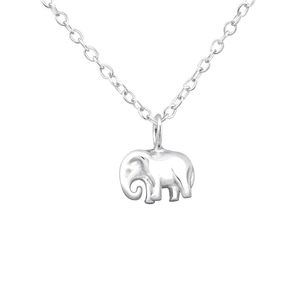 BUNGSA Ketten-Set Kette Elefant aus 925 Silber Damen (1-tlg), Halskette Necklace