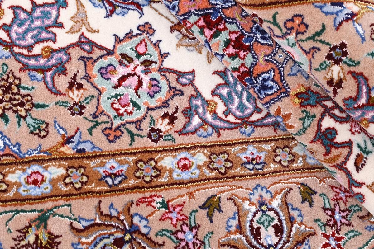 Orientteppich Isfahan Seidenkette 8 mm Orientteppich, Handgeknüpfter Nain Trading, Höhe: rechteckig, 111x160