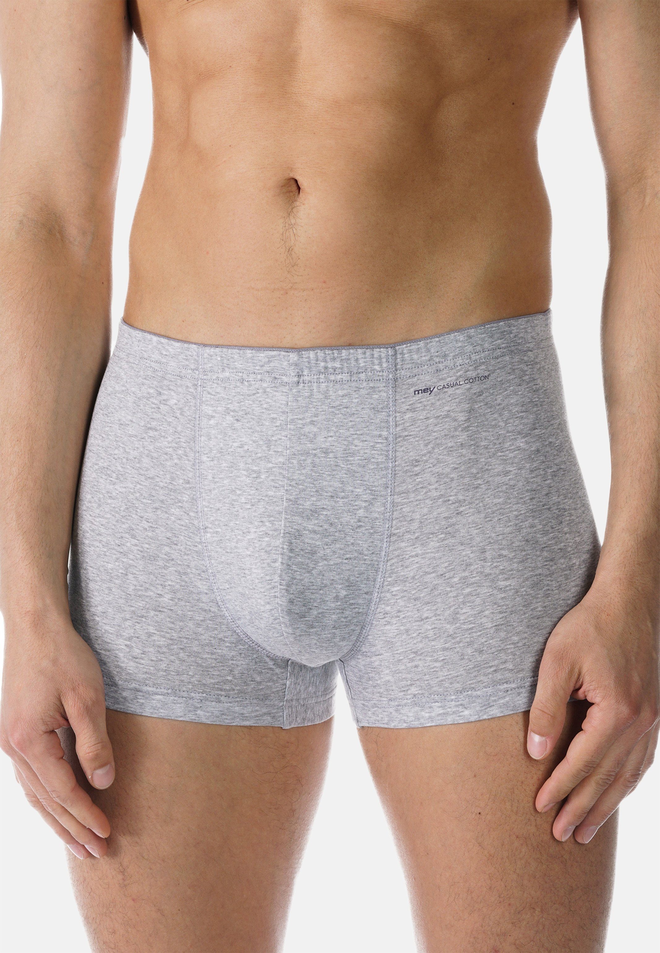 Mey Retro Boxer Casual Cotton (1-St) Retro Short / Pant - Baumwolle - Ohne Eingriff - Light Grey Melange