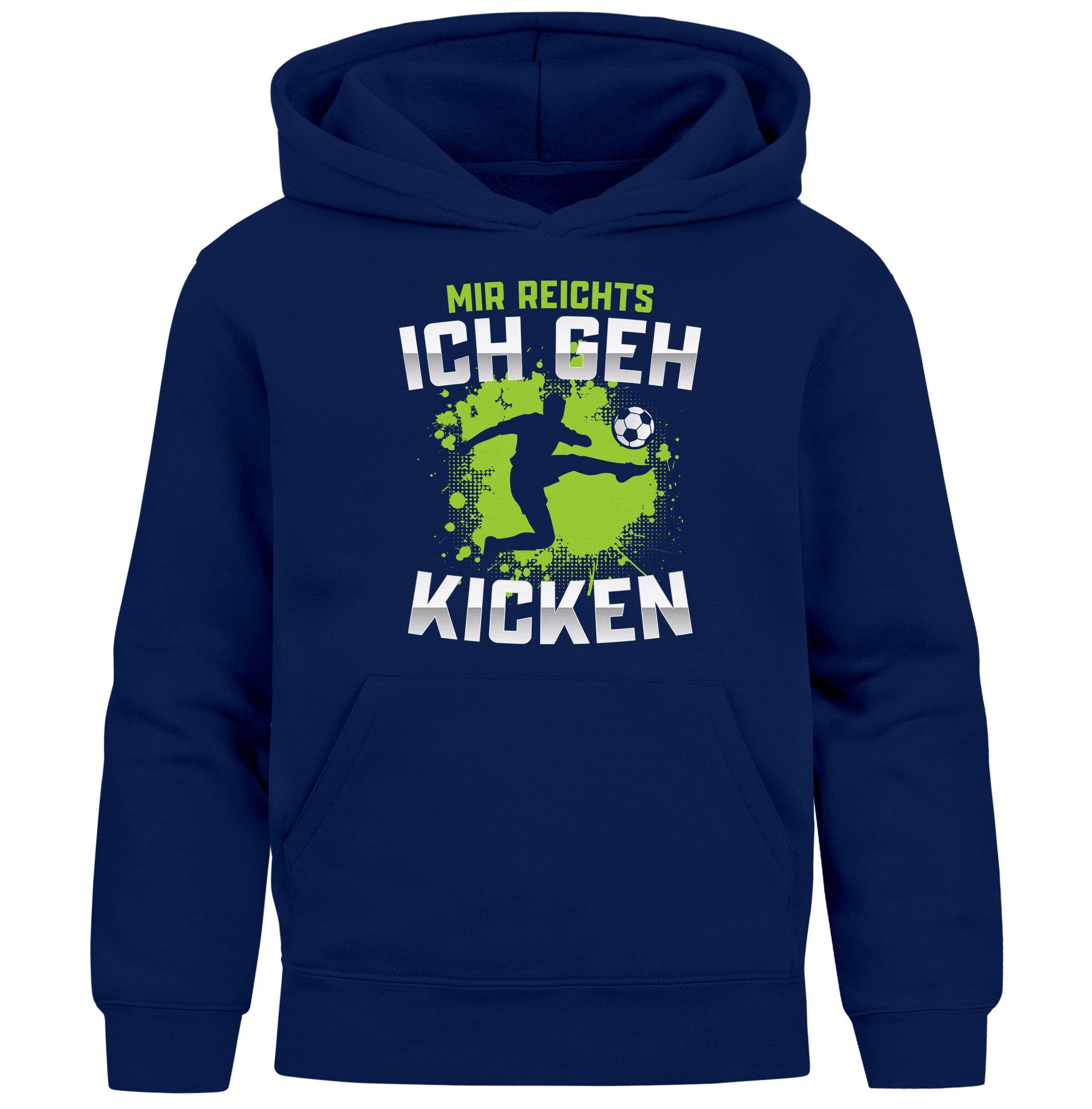 Hoodie Kinder Hoodie Kapuzenpullover Jungen Fußballmotiv Spruch lustig Zum