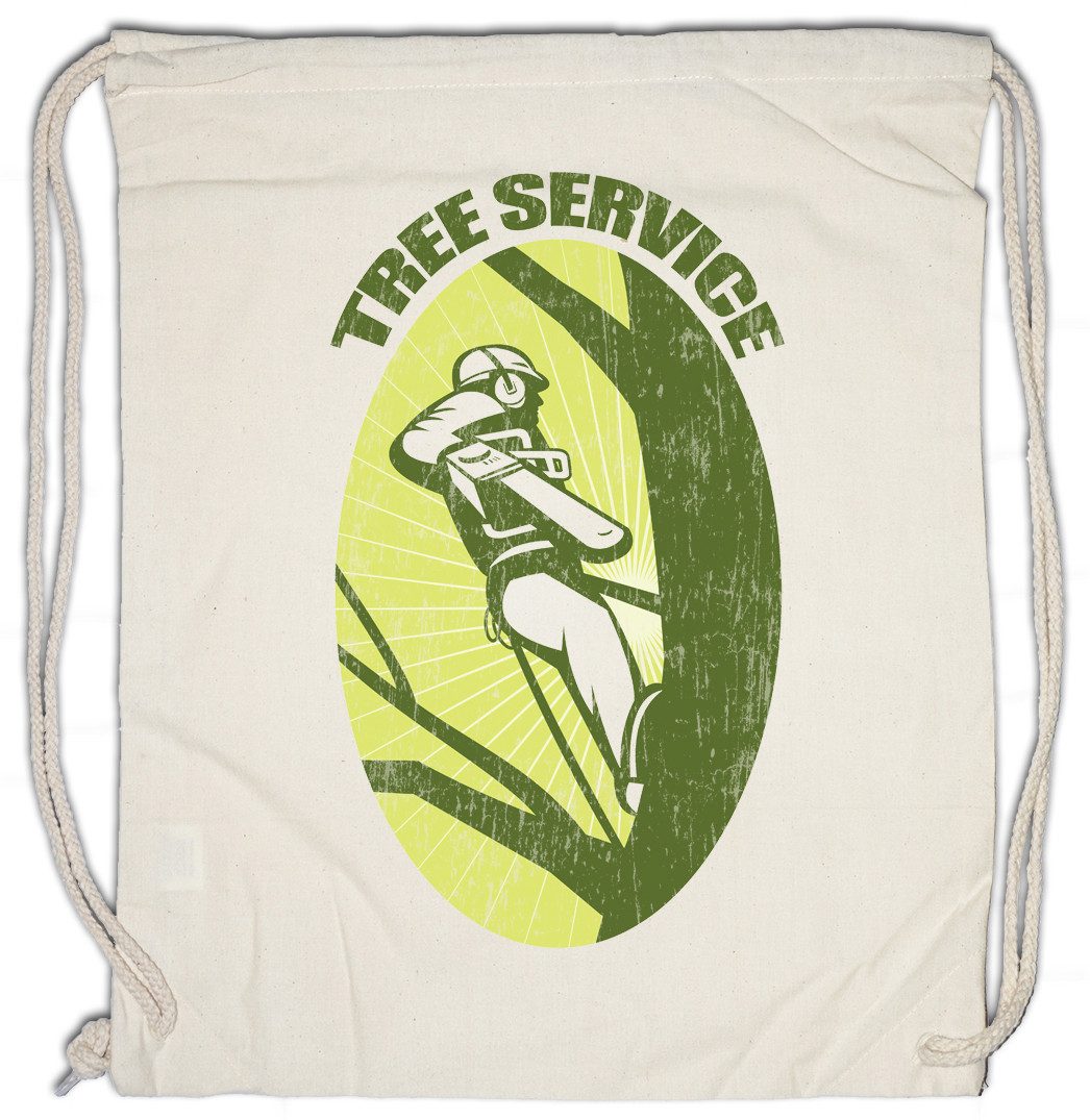 Urban Backwoods Turnbeutel Tree Service II Turnbeutel Holzfäller Axt Waldarbeiter Förster Logger (1-tlg), Lumberjack Woodcutter Woodsman Forstarbeiter
