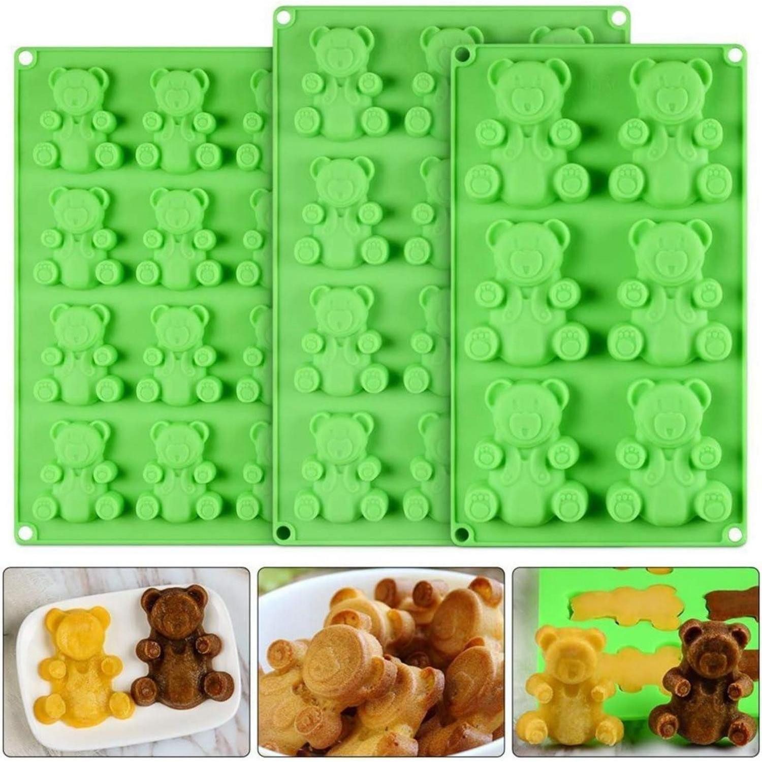 LuxusKollektion Muffinform Backform Silikon Kuchen Muffin Kasten Bär Weihnachten #9