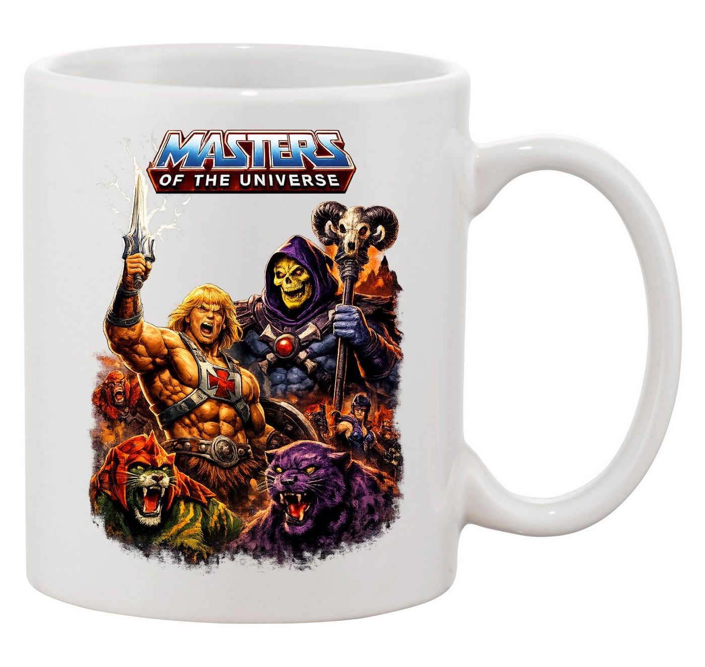 Blondie & Brownie Tasse Masters of the Universe Tasse He Man MOTU Retro 80s Krieger Becher, 1-tlg., keramik, MastersKI Epic Helden Becher Modell