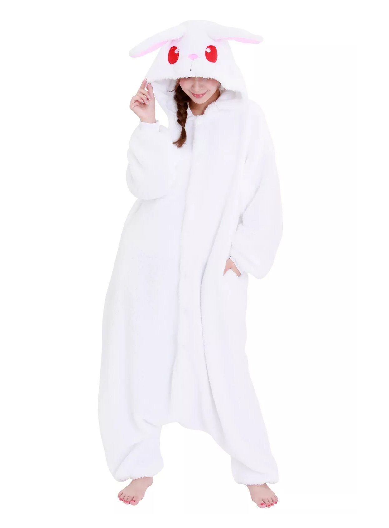 Kostüm Albino Hase Kigurumi