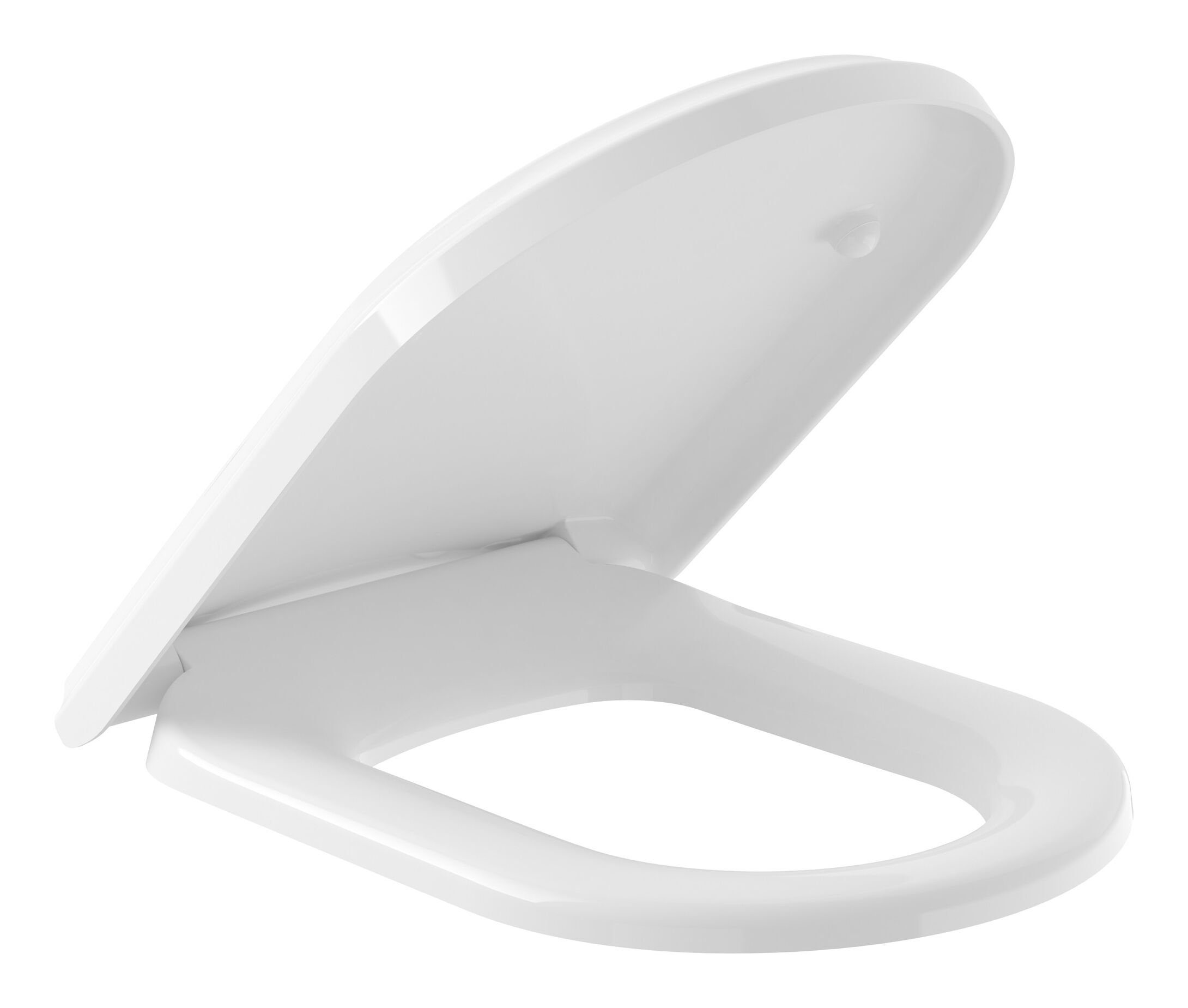 Villeroy & Boch WC-Sitz Hommage, Scharniere Edelstahl mit Absenkautomatik und QuickRelease - Weiß Alpin