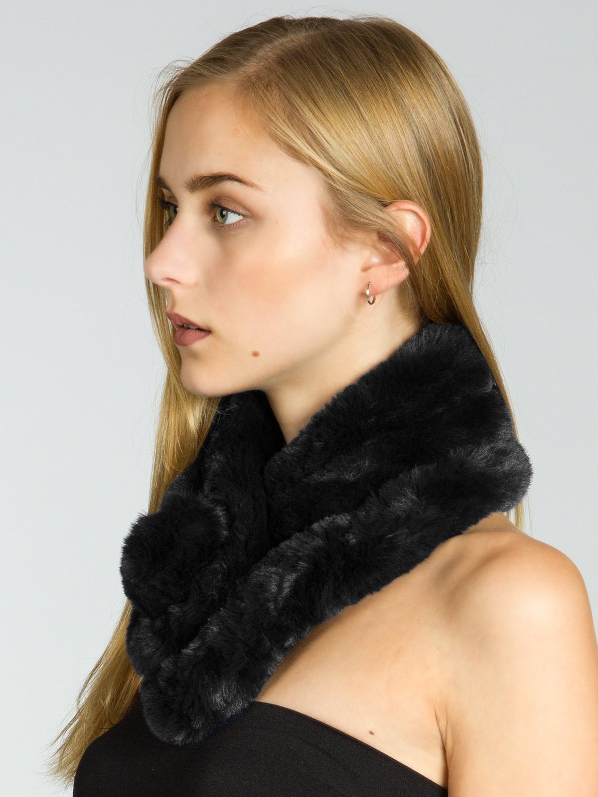 Caspar Modeschal SC478 Damen Kunstpelz Fell Schal Pelzkragen Fellkragen günstig online kaufen