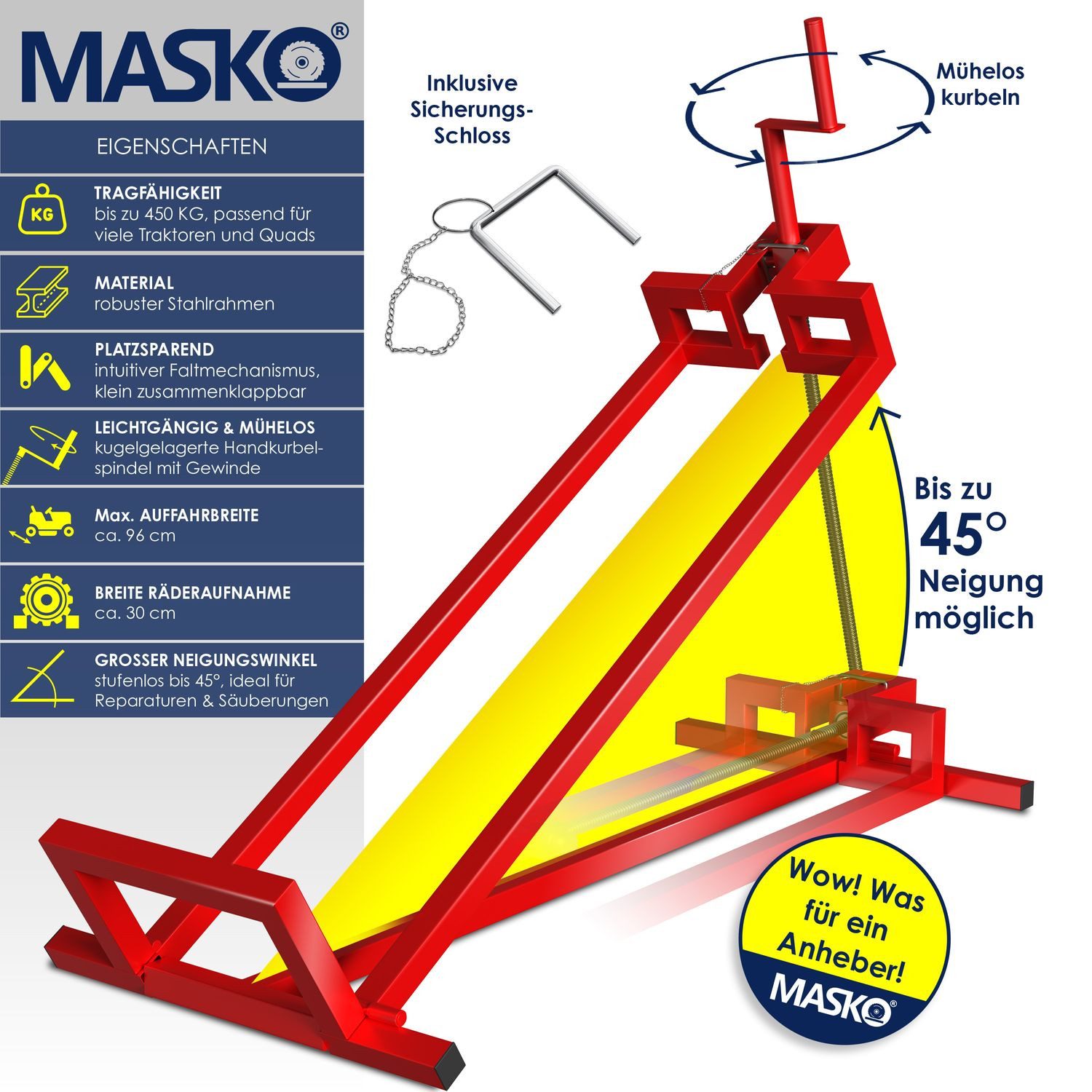 MASKO Rasentraktor, Rasentraktor Heber 400kg Aufsitzmäher günstig online kaufen