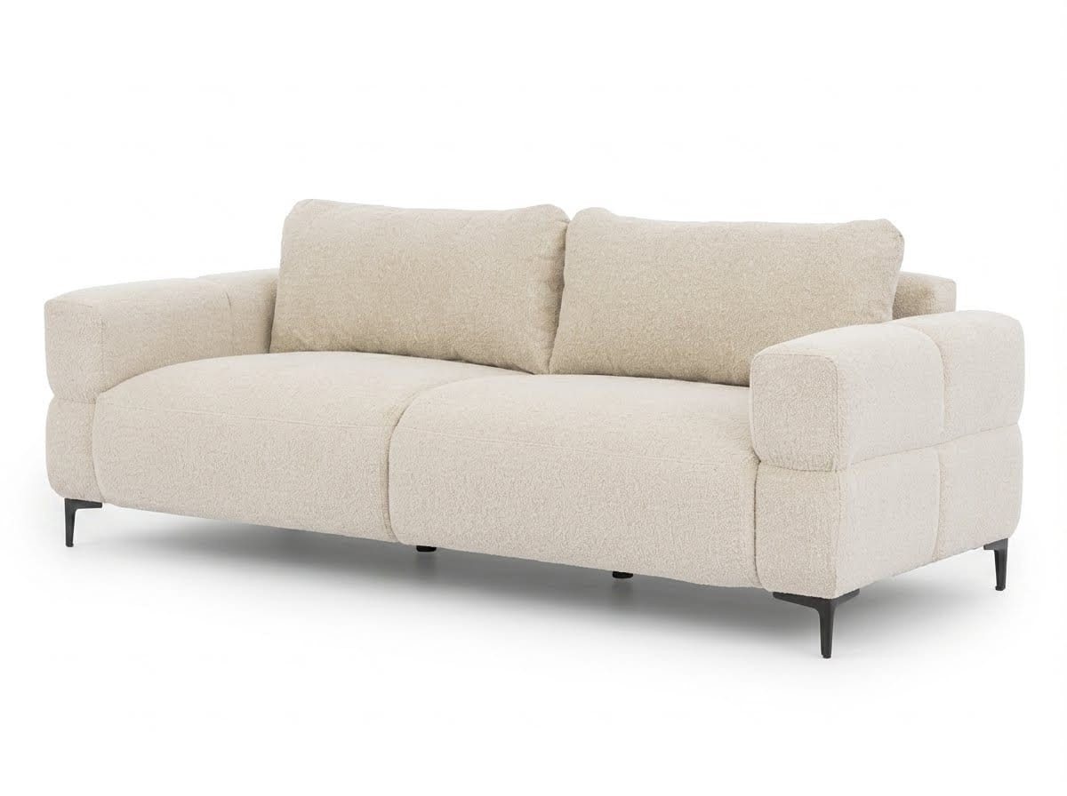 Xlmoebel Polstergarnitur Beiges 3-teilige Polstergarnitur mit Sessel und Kissen, (3-tlg), Made in Europa – Bild 3 von 5