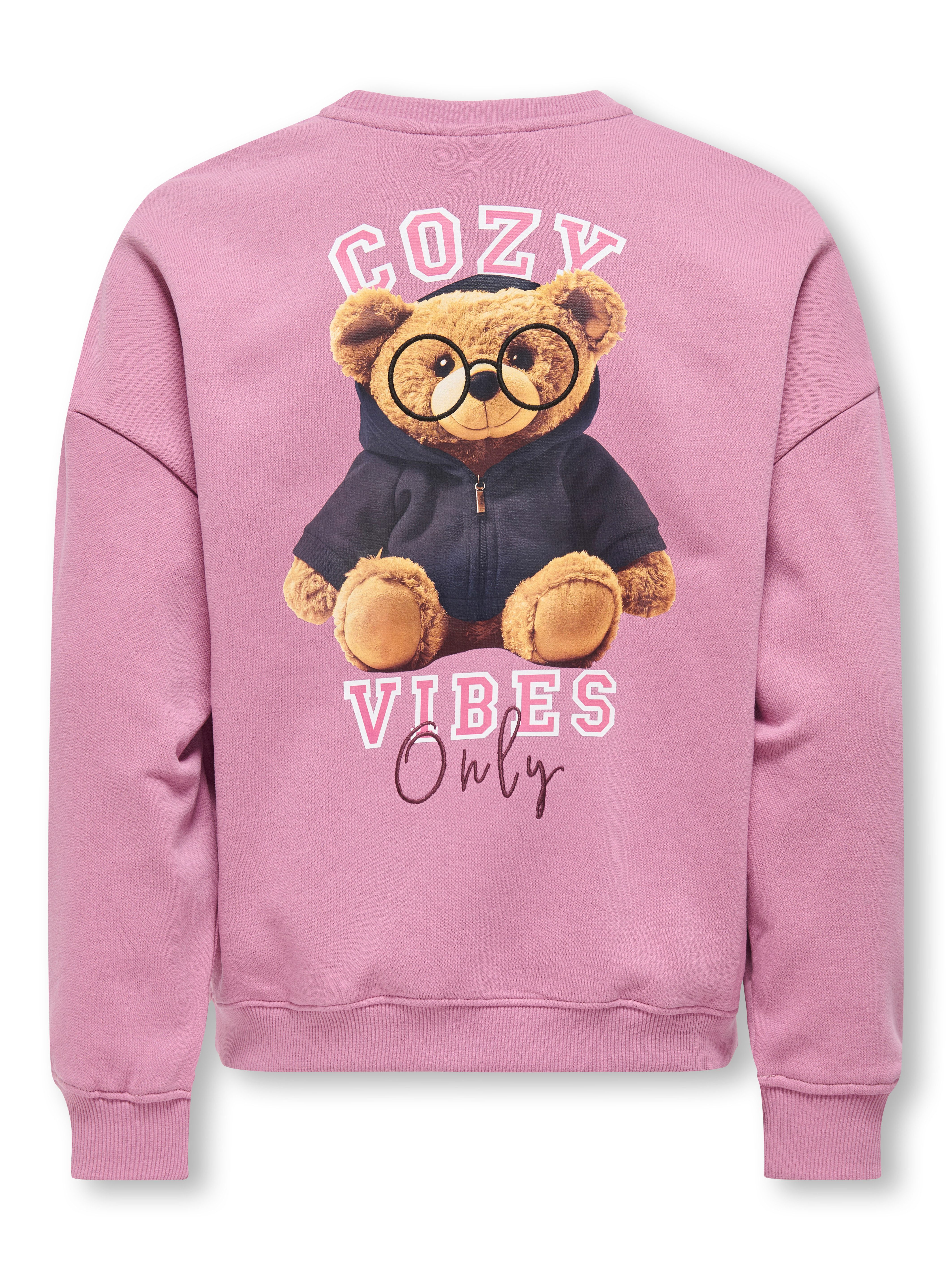 KIDS ONLY Sweatshirt KOGBILA L/S OVZ PRINT O-NECK SWT NOOS Baumwollmischung, oversize