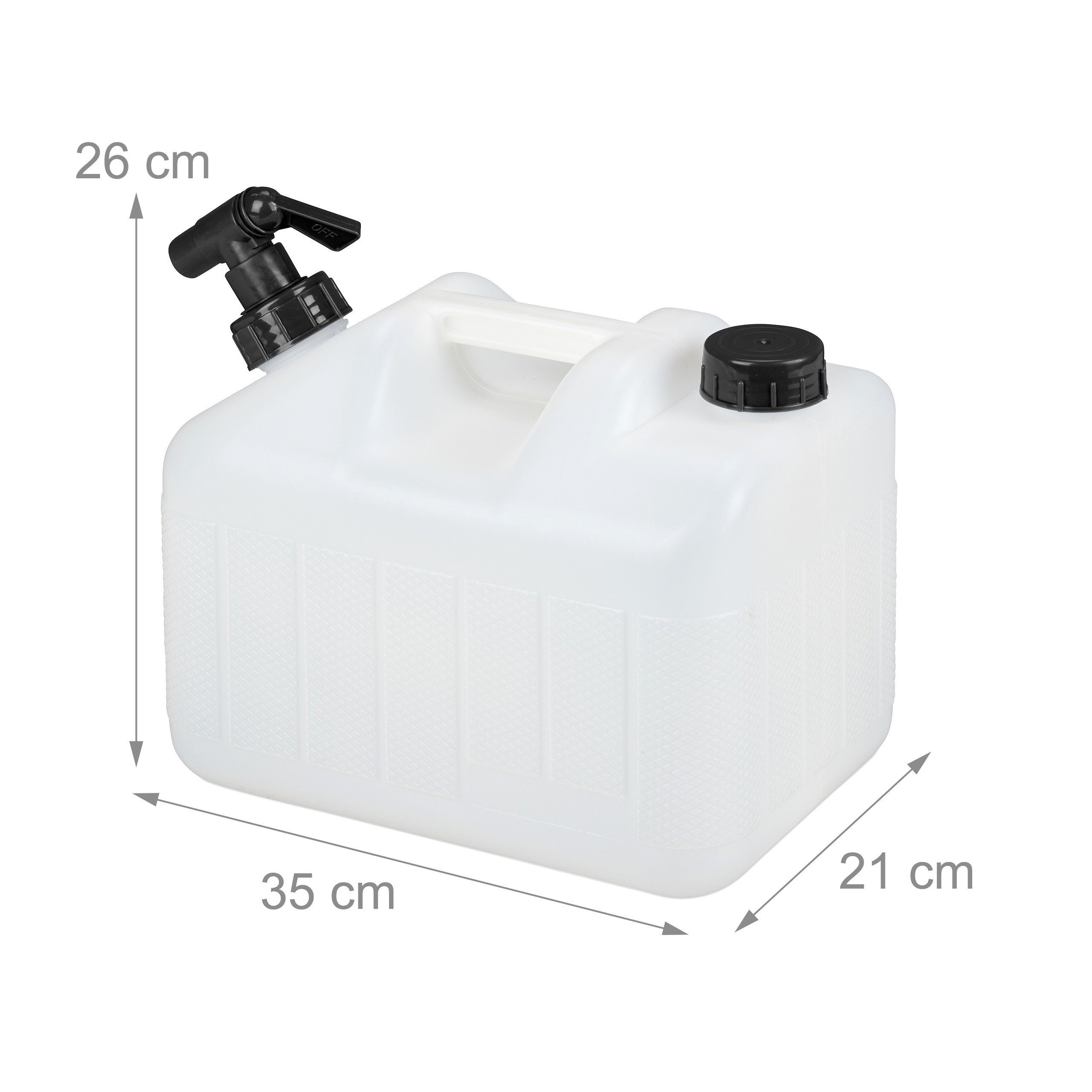 Kanister Hahn, relaxdays Wasserkanister 10 Liter mit
