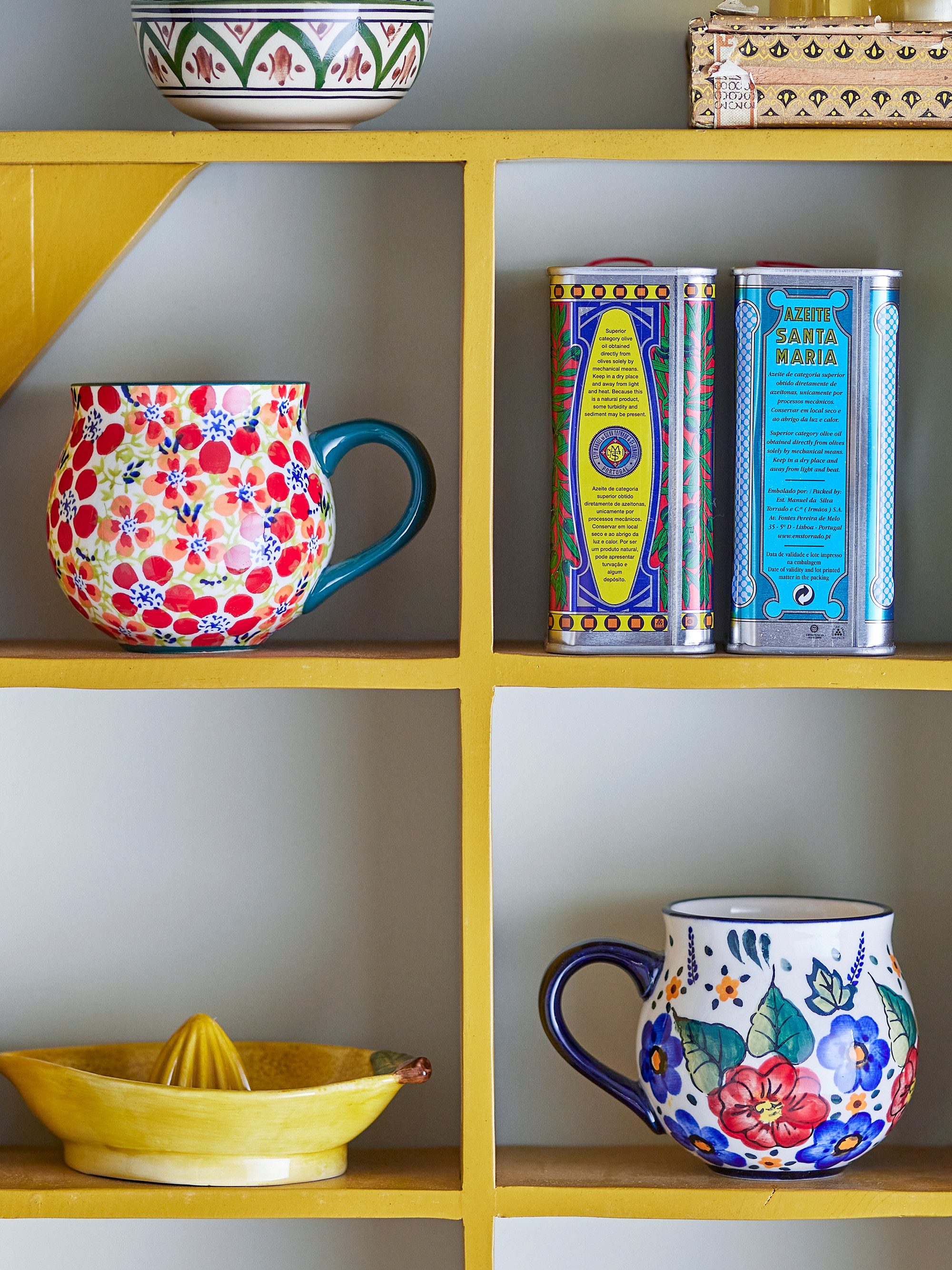 Bloomingville Tasse Florist, 2-tlg., Steingut, mit handgemalten Blumenmotiven
