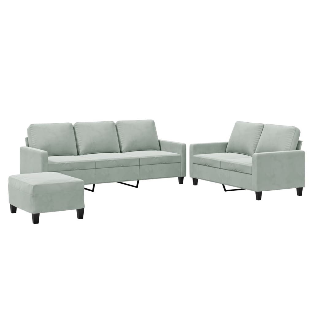 vidaXL Sofa 3-tlg. Sofagarnitur mit Kissen günstig online kaufen