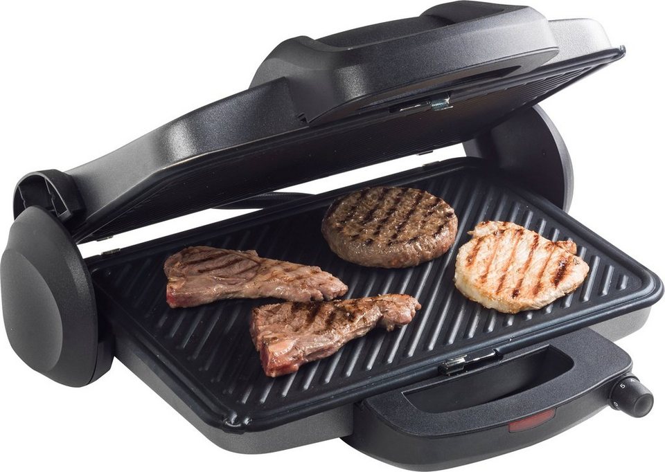 bestron Kontaktgrill ACG380 Viva Italia, 1800 W, aufklappbar mit Ober-und  Unterhitze, Schwarz