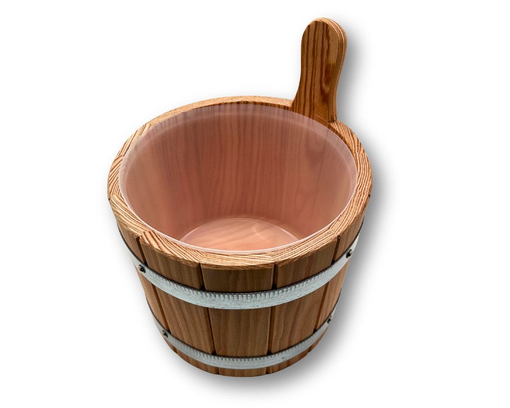 Blumenberg Aufgusstopf Sauna-Aufgusskübel aus Espe naturbelassen 4 Liter