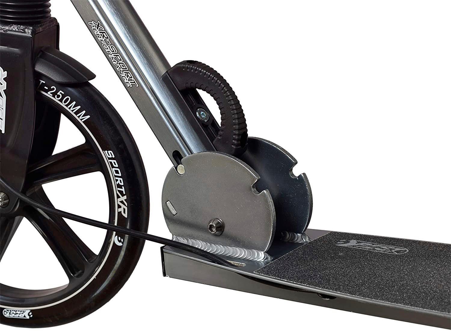 Best Sporting Cityroller City-Scooter silber grau mit Handbremse