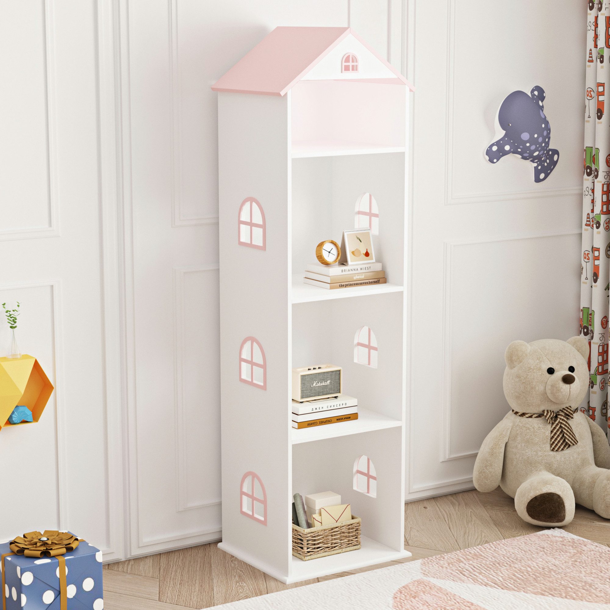 en.casa Kinderregal, »Leksand« in Hausoptik 140 günstig online kaufen