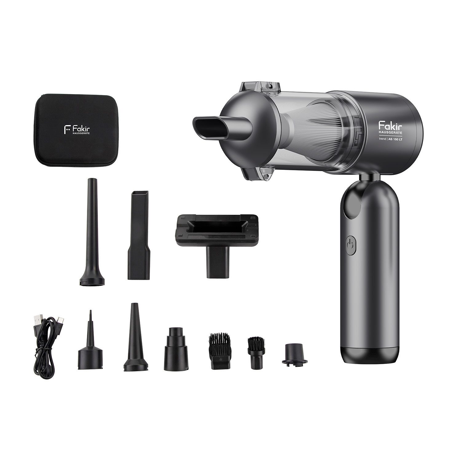 FAKIR Akku-Hand-und Stielstaubsauger trend AS 150 LT Akku-Handstaubsauger, 120 W, geeignet für Tierbesitzer, Ritzen, Allergiker