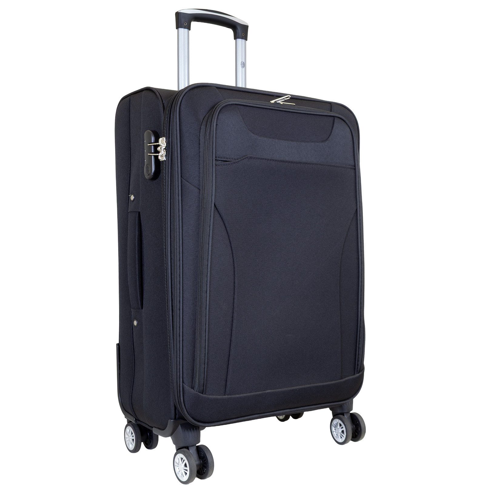 Trendyshop365 Weichgepäck-Trolley Cremona, 4 Rollen