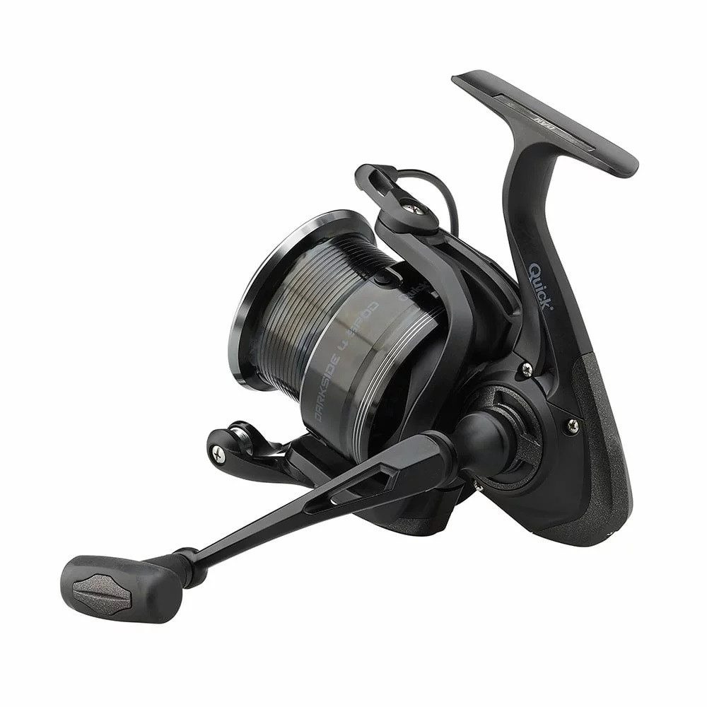DAM Fishing Stationärrolle Darkside 4 Spod 7000S FD Rolle Karpfenrolle Weitwurfrolle Front, 1-tlg), Extra starker, extra dicker Bügel aus Aluminium