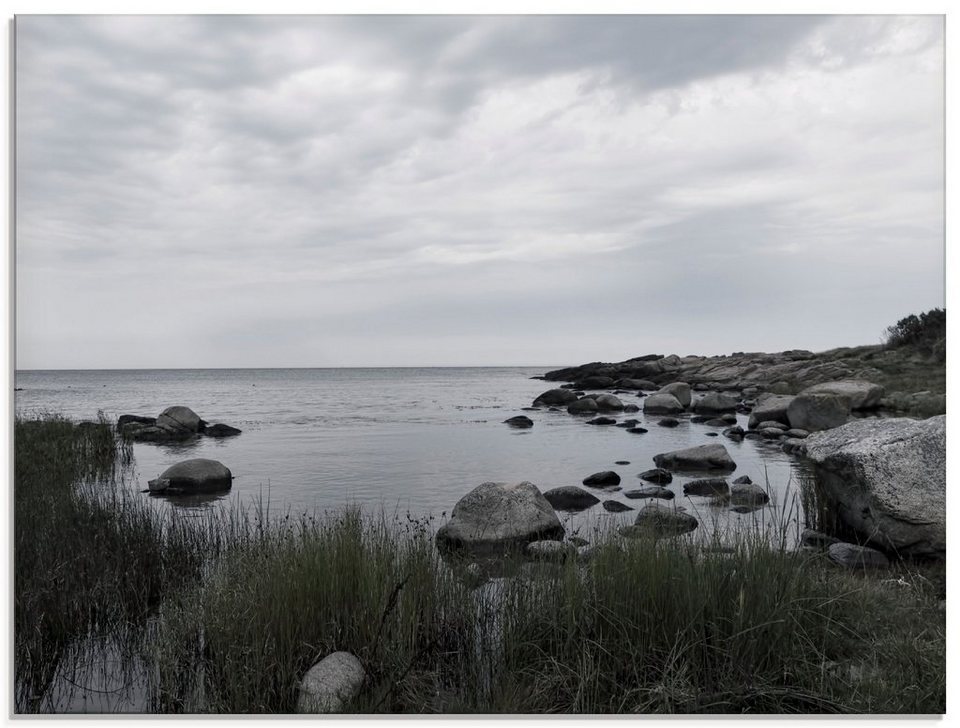 Artland Glasbild Einsame Bucht am Meer, Gewässer (1 St), in verschiedenen  Größen